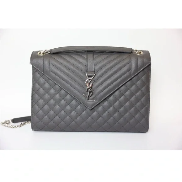 YSL Large Envelope quilted crossbody shoulder bag - Picture 2 of 12